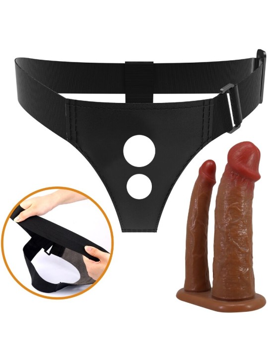 PRETTY LOVE - SLIP KEAVEN HARNESS UNIVERSALE E COMODO DOPPIO DILDO