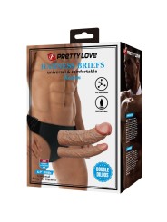 PRETTY LOVE - KEAVEN HARNESS BRIEFS UNIVERSAL & COMFORTABLE DOBLE DILD