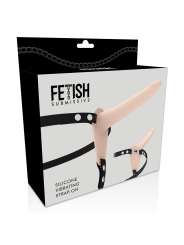 FETISH SUBMISSIVE HARNESS - HAUTFARBENES SILIKONVIBRATOR 15 CM