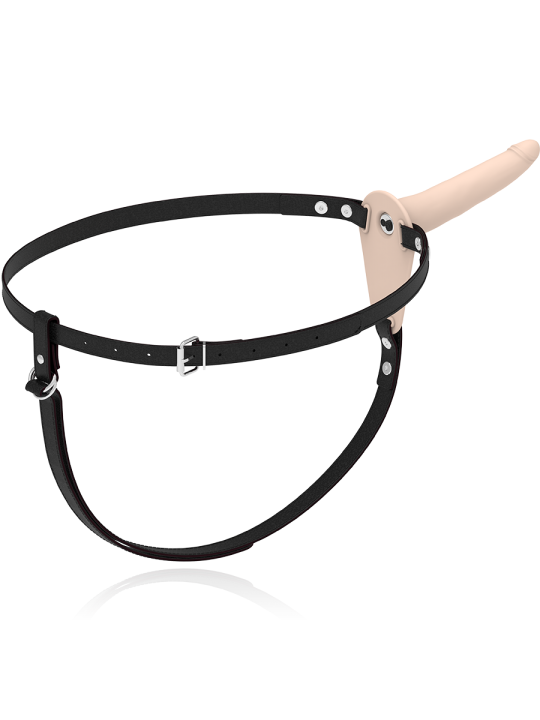 FETISH SUBMISSIVE HARNESS - HAUTFARBENES SILIKONVIBRATOR 15 CM