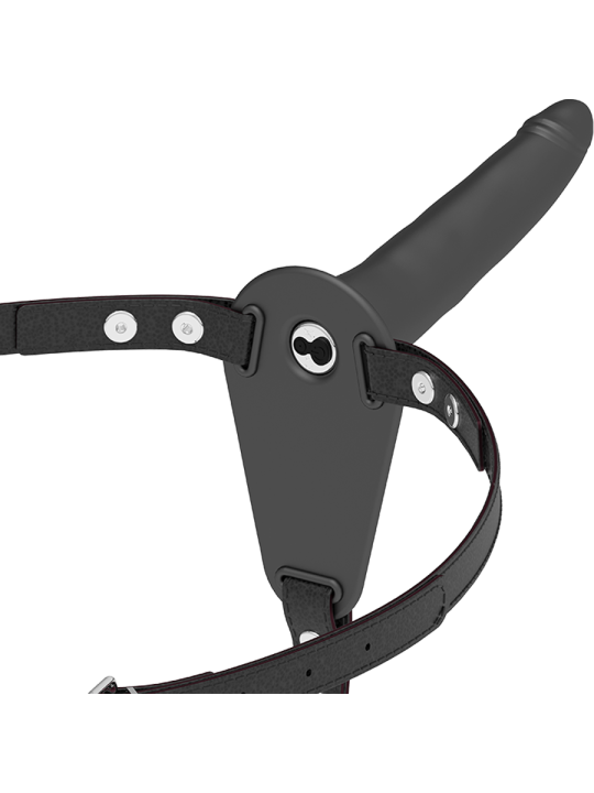 FETISH SUBMISSIVE HARNESS - VIBRADOR SILICONA NEGRO 15 CM