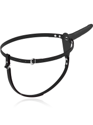FETISH SUBMISSIVE HARNESS - BLACK SILICONE VIBRATOR 15 CM
