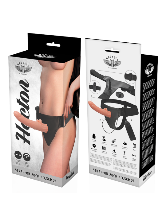 HARNESS ATTRACTION - RNES VIBRADOR HECTOR 20 CM -O- 3,5 CM