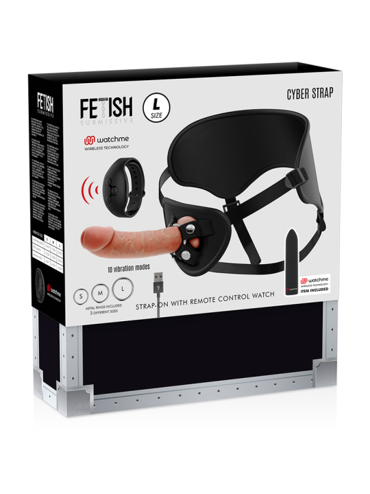 FETISH SUBMISSIVE CYBER STRAP - ARNÊS COM DILDO E BALA CONTROLE REMOTO
