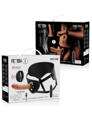 FETISH SUBMISSIVE CYBER STRAP - ARNÉS CON DILDO Y BALA CONTROL REMOTO 