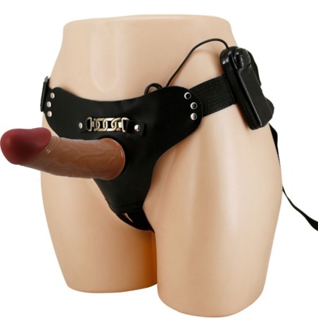 PRETTY LOVE - STARKS HARNESS BRIEFS MULTI-SPEED VIBRATIE DILDO 17,5 CM