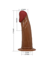 PRETTY LOVE - STARKS HARNESS BRIEFS MULTI-SPEED VIBRATIE DILDO 17,5 CM