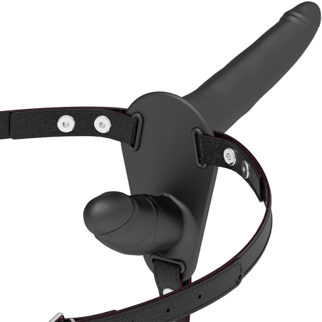 FETISH SUBMISSIVE HARNESS - DUBBELE PENETRATIE ZWART