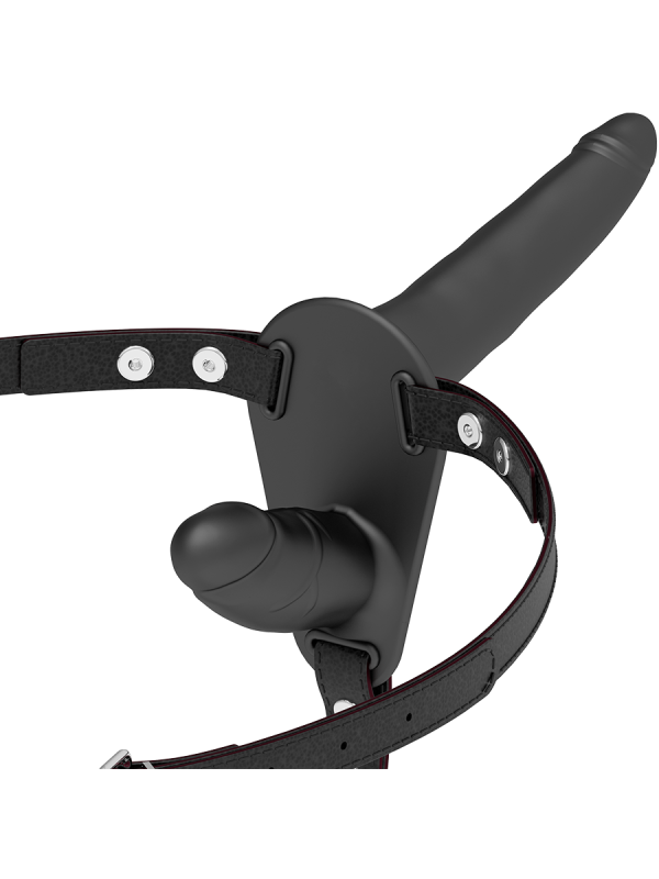FETISH SUBMISSIVE HARNESS - BLACK DOUBLE PENETRATION