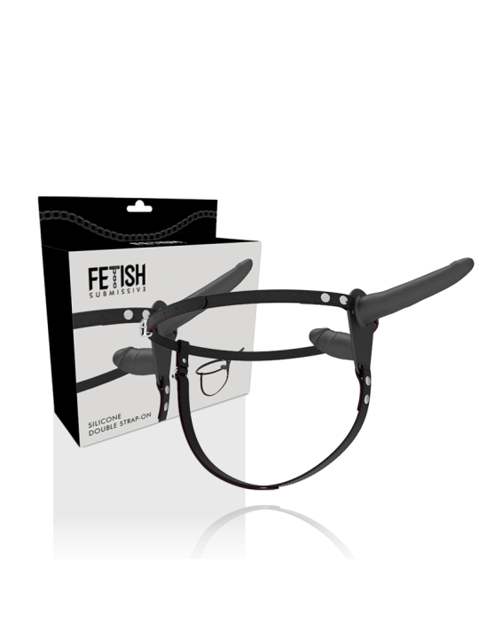 FETISH SUBMISSIVE HARNESS - BLACK DOUBLE PENETRATION