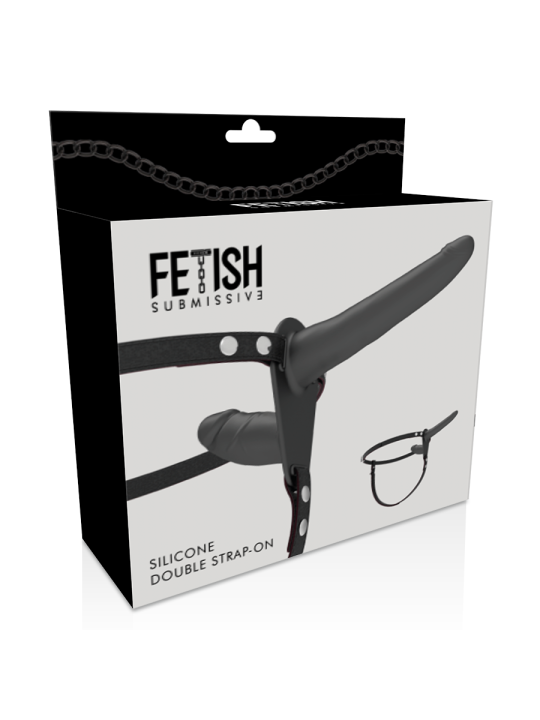 FETISH SUBMISSIVE HARNESS - BLACK DOUBLE PENETRATION