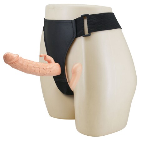 BAILE - CHARLOTTE HOLLOW DUBBELE PENETRATIE STRAP-ON FLESH