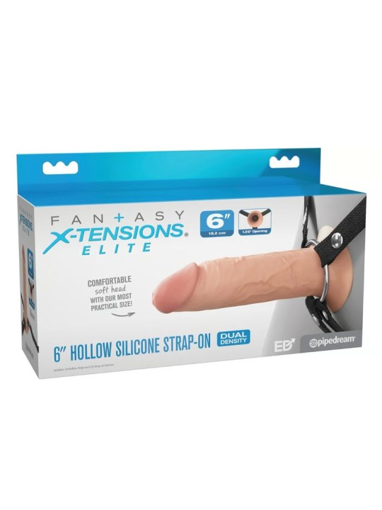 FANTASY X-TENSIONS ELITE - STRAP-ON DE SILICONE OCO DE 15,2 CM
