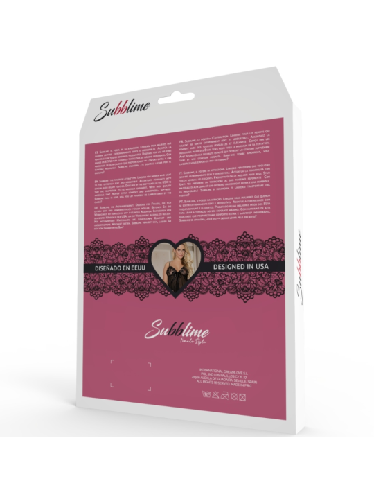 SUBBLIME - BABYDOLL MIT BOGEN UND GLNZENDEN DETAILS LILA S / M.