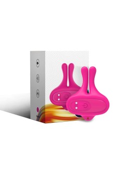 ARMONY - PINZAS PARA PEZONES MAGNÉTICA CON VIBRACIÓN FORMA CONEJO ROSA