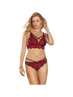 SUBBLIME - SET ENSEMBLE DEUX PIÈCES TOP ET CULOTTE EN DENTELLE S/M