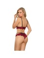 SUBBLIME - SET ENSEMBLE DEUX PIÈCES TOP ET CULOTTE EN DENTELLE S/M