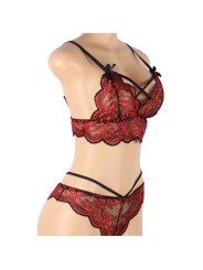 SUBBLIME - TWEEDELIGE SET TOP EN KANTEN SLIPJE S/M