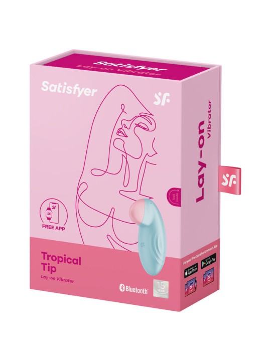 SATISFYER - VIBRADOR TROPICAL TIP LAY-ON AZUL