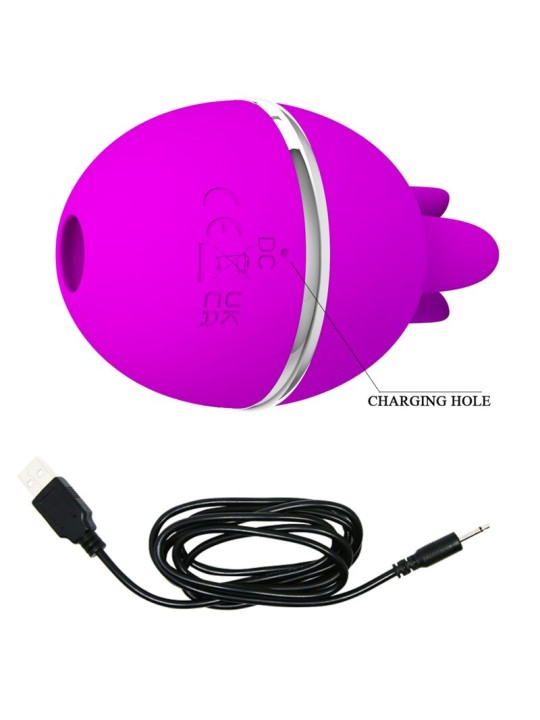 PRETTY LOVE - VIBRATORE IN SILICONE TONDO VIOLA GEMINI BALL