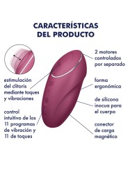 SATISFYER - TAP & CLIMAX 1 AUFLEGVIBRATOR ROT