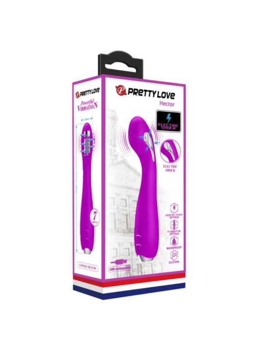 PRETTY LOVE - VIBRATORE ELETTROSHOCK RICARICABILE HECTOR IMPERMEABILE 