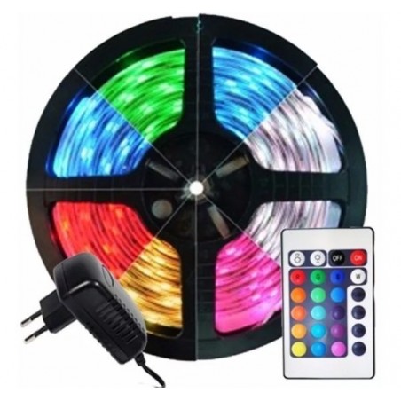 Rolo de Fita LED 10 Metros RGB Com Comando