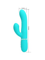 PRETTY LOVE - VIBRADOR PUNTO G MULTIFUNCIÓN VERDE AGUA