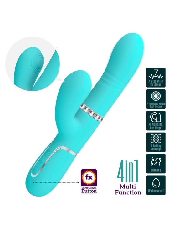PRETTY LOVE - MULTIFUNCTION G-SPOT VIBRATOR AQUA GREEN