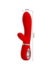 PRETTY LOVE - VIBRATEUR MULTIFONCTION G-SPOT THOMAS ROUGE