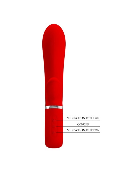 PRETTY LOVE - VIBRATEUR MULTIFONCTION G-SPOT THOMAS ROUGE