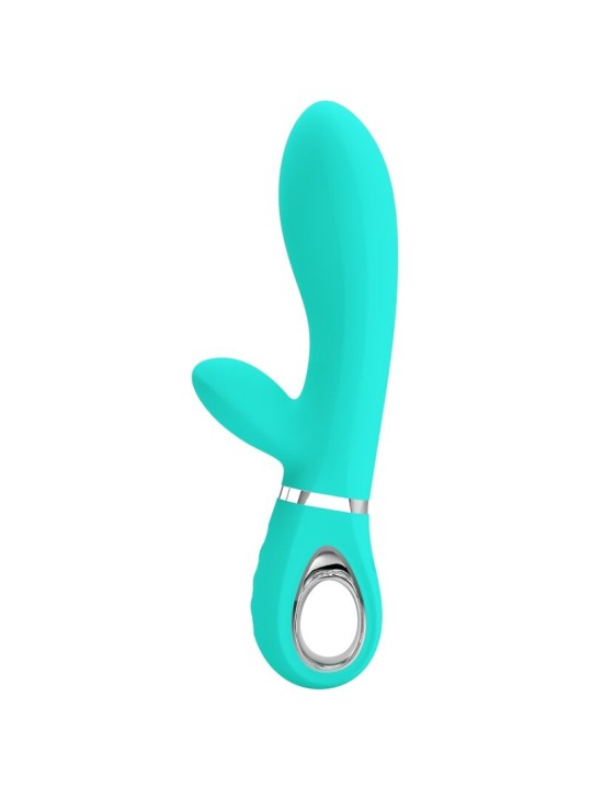 PRETTY LOVE - VIBRATEUR MULTIFONCTION G-SPOT THOMAS VERT AQUA