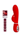 PRETTY LOVE - PRESCOTT VIBRADOR PUNTO G MULTIFUNCIÓN ROJO