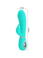 PRETTY LOVE - VIBRATEUR MULTIFONCTION G-SPOT PRESCOTT VERT AQUA