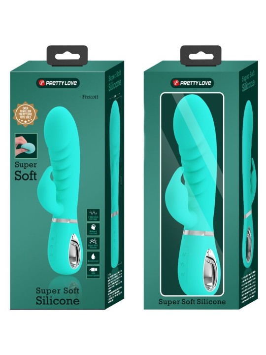 PRETTY LOVE - PRESCOTT VIBRADOR PUNTO G MULTIFUNCIÓN VERDE AGUA
