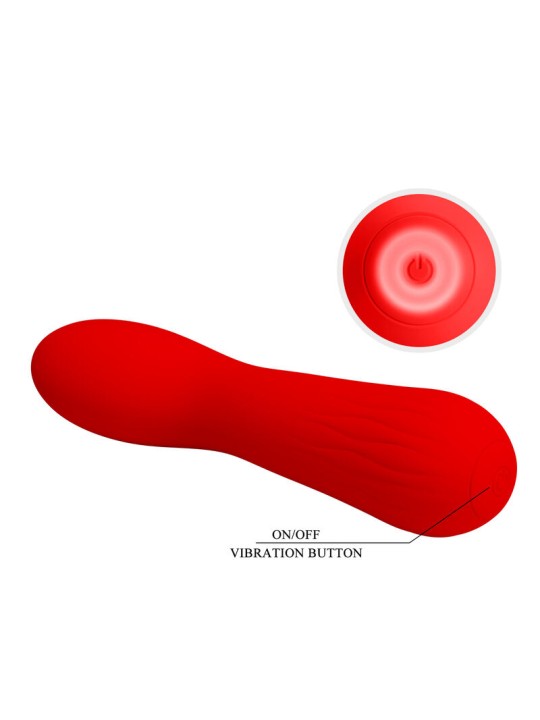 PRETTY LOVE - VIBRADOR RECARREGVEL FAUN VERMELHO
