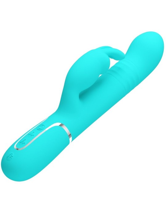 PRETTY LOVE - VIBRADOR COALE RABBIT PERLAS VERDE AGUA