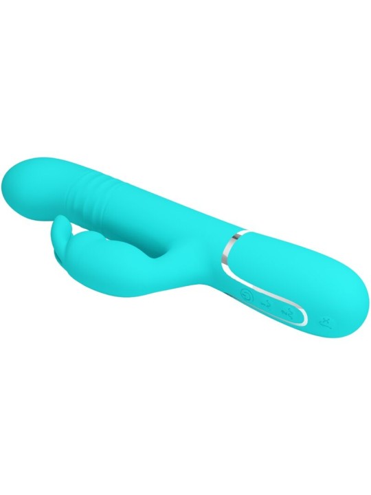 PRETTY LOVE - VIBRADOR COALE RABBIT PERLAS VERDE AGUA