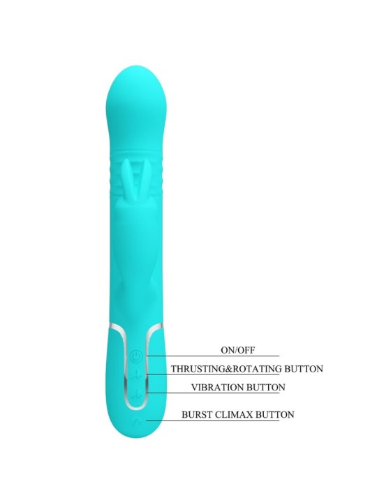 PRETTY LOVE - COALE RABBIT VIBRATOR PEARLS AQUA GREEN