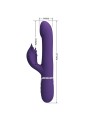 PRETTY LOVE - ZALIN VIBRADOR DE COELHO PÉROLAS 4 EM 1 ROXO