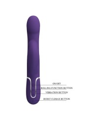 PRETTY LOVE - ZALIN VIBRADOR DE COELHO PÉROLAS 4 EM 1 ROXO