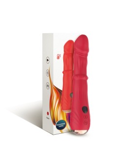 ARMONY - DILDO VIBRADOR ESTIMULADOR PUNTO A TERMOAJUSTABLE ROJO