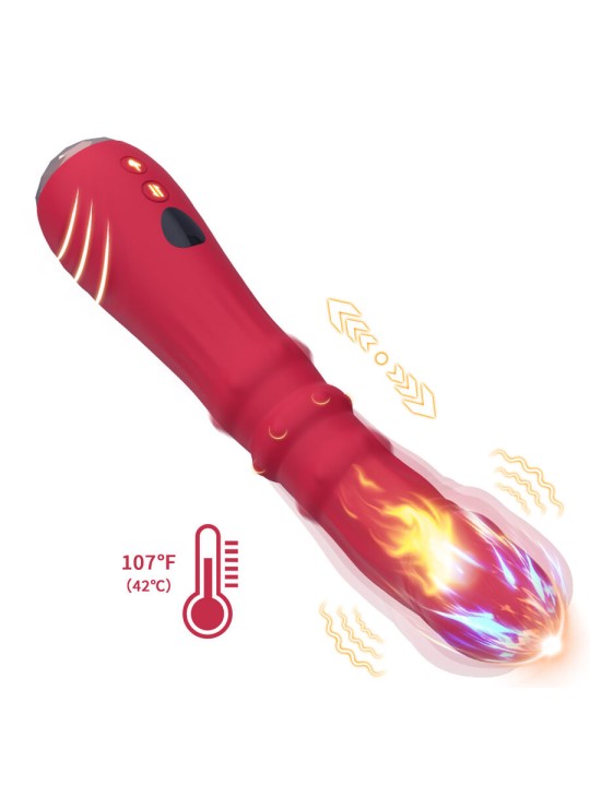 ARMONY - THERMO-ADJUSTABLE POINT A STIMULATOR VIBRATOR DILDO RED
