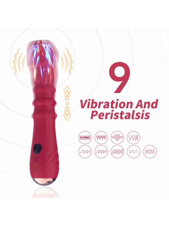 ARMONY - THERMO-ADJUSTABLE POINT A STIMULATOR VIBRATOR DILDO RED