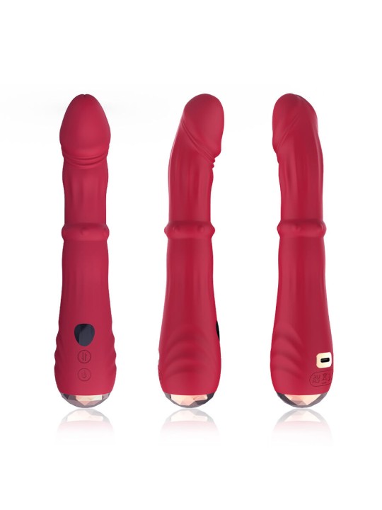 ARMONY - DILDO VIBRATEUR POINT A THERMO-RÉGLABLE ROUGE