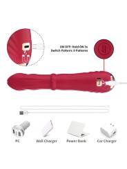 ARMONY - DILDO VIBRATEUR POINT A THERMO-RÉGLABLE ROUGE