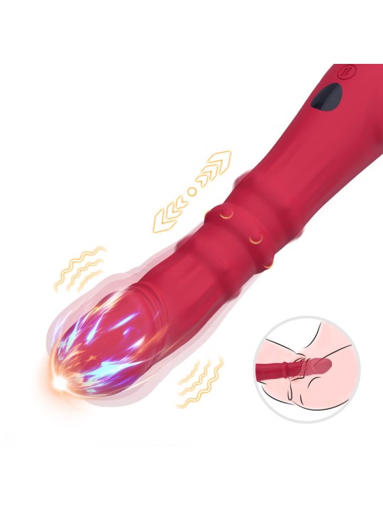 ARMONY - THERMO-ADJUSTABLE POINT A STIMULATOR VIBRATOR DILDO RED