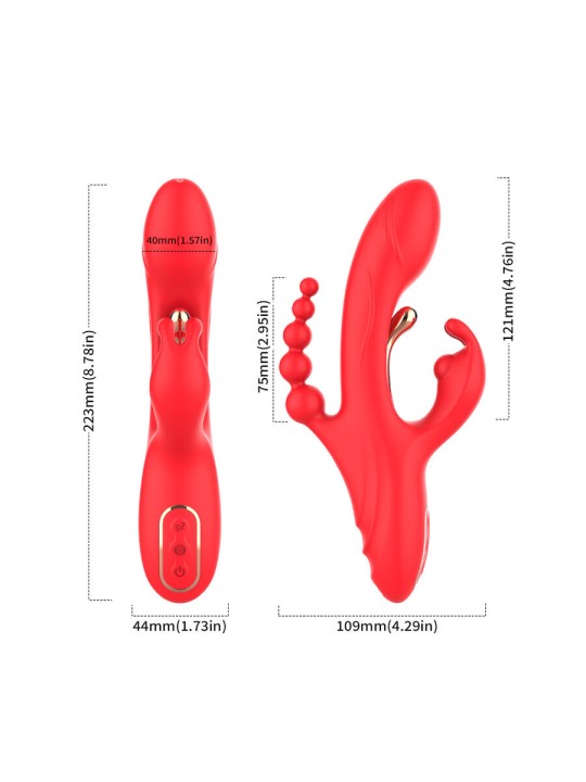 ARMONY - G-SPOT AND CLITORIS STIMULATOR VIBRATOR RED