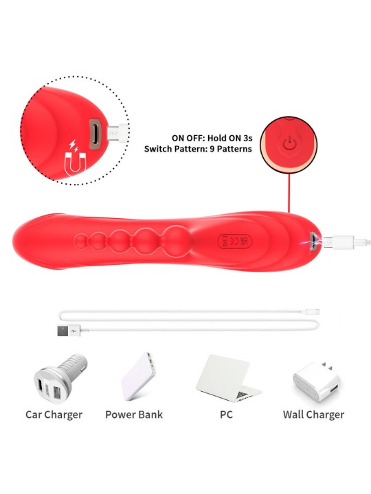 ARMONY - G-SPOT AND CLITORIS STIMULATOR VIBRATOR RED