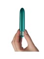 ROCKS-OFF - BALA VIBRANTE TOQUE DE PÉTALAS DE PAVO DE VELUDO